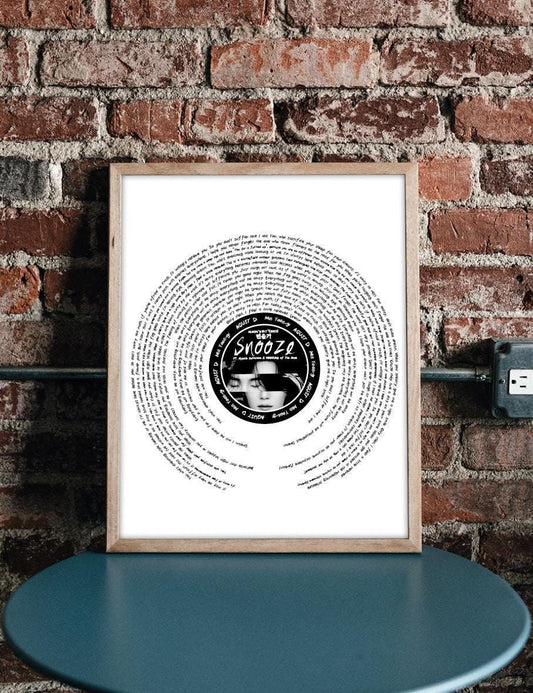 August D 'Snooze' Song lyrics print Ft. Ryuichi Sakamoto and WOOSUNG of The Rose