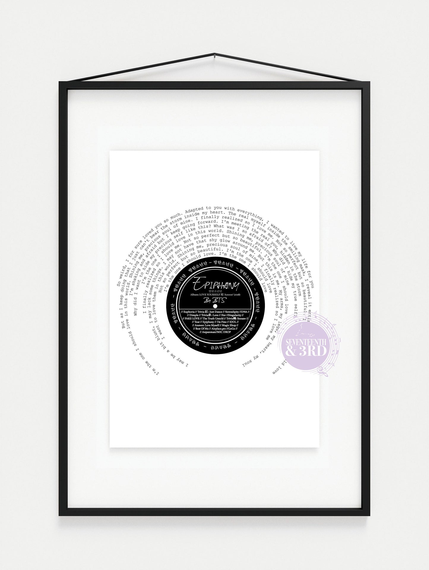 BTS Jin 'Epiphany' Song lyrics