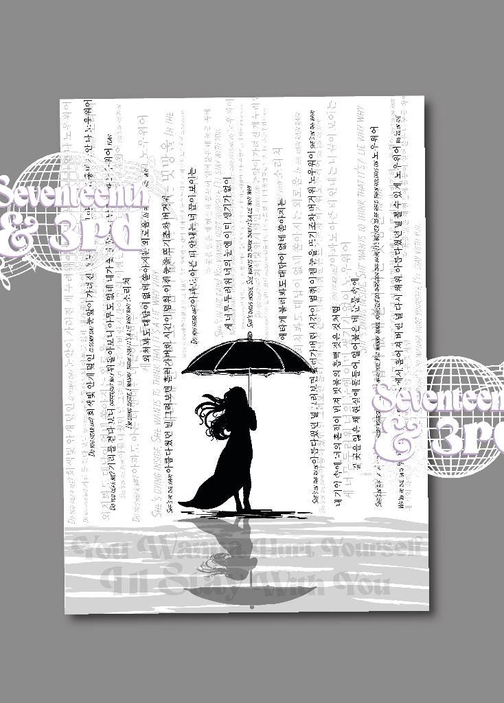The Rose (더로즈) "She's in the rain" art poster Song Print || Korean Rock/Alt  ||