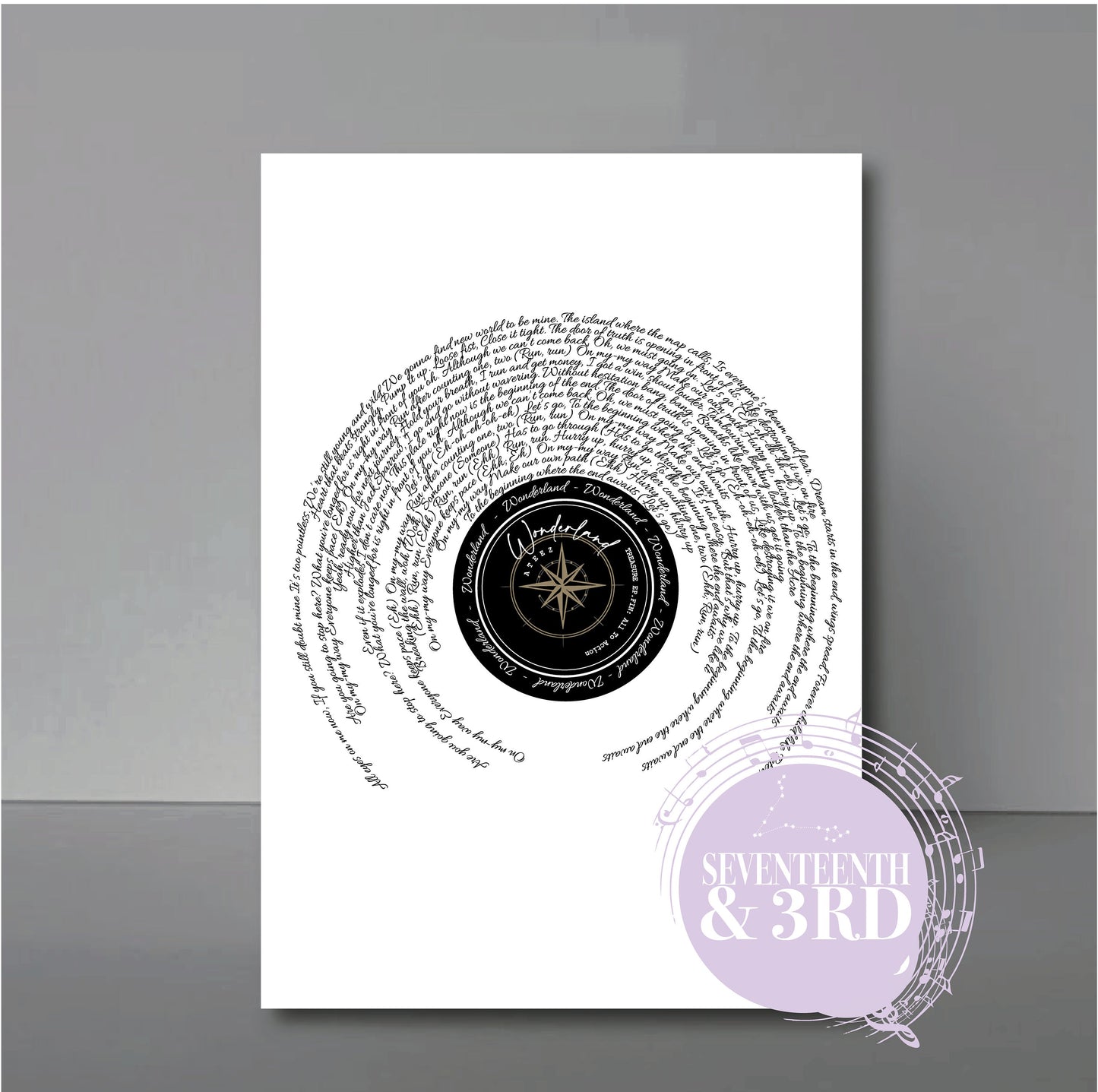 ATEEZ 'Wonderland' Inspired Lyric Print