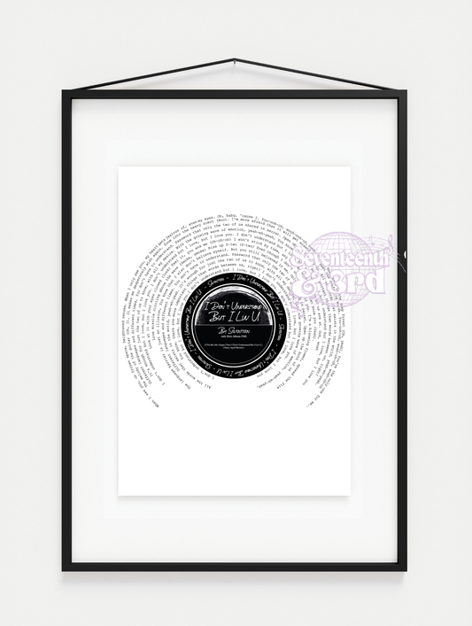 SVT "I Don’t Understand But I Luv U" Lyric print