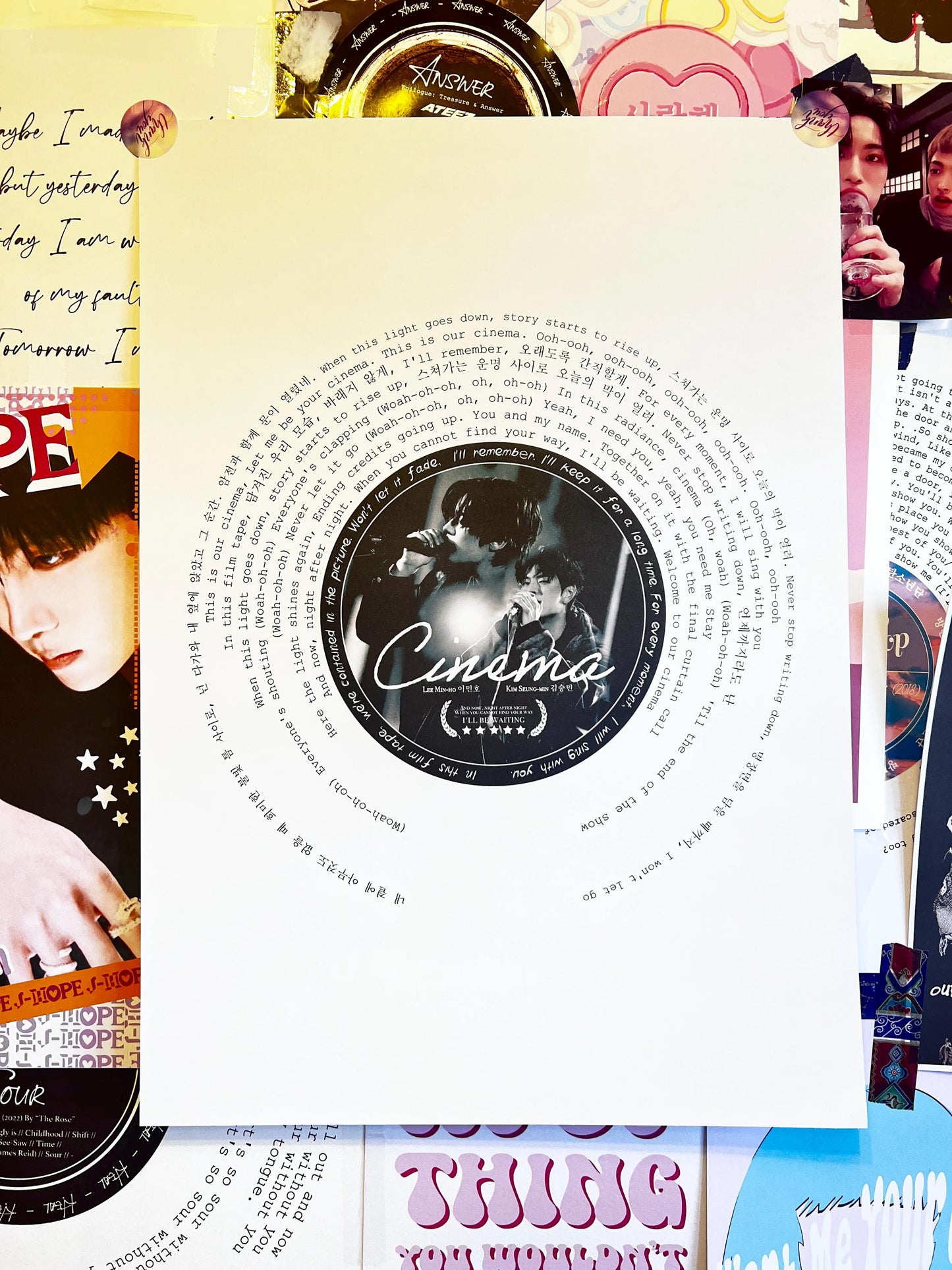 Stray Kids  "Cinema" Lyric Wall Art Print