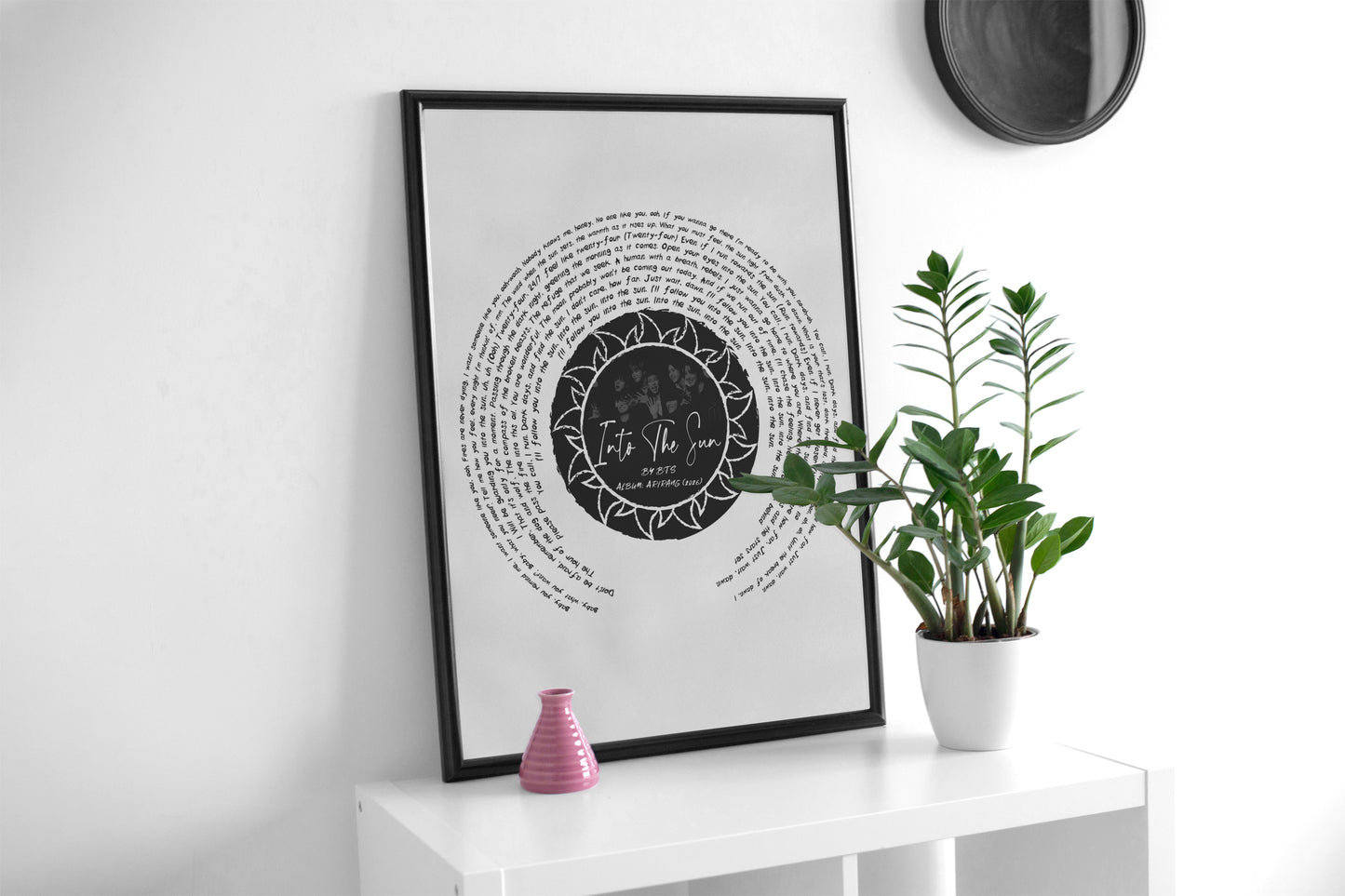 "Into The Sun" BTS inspired  lyric print
