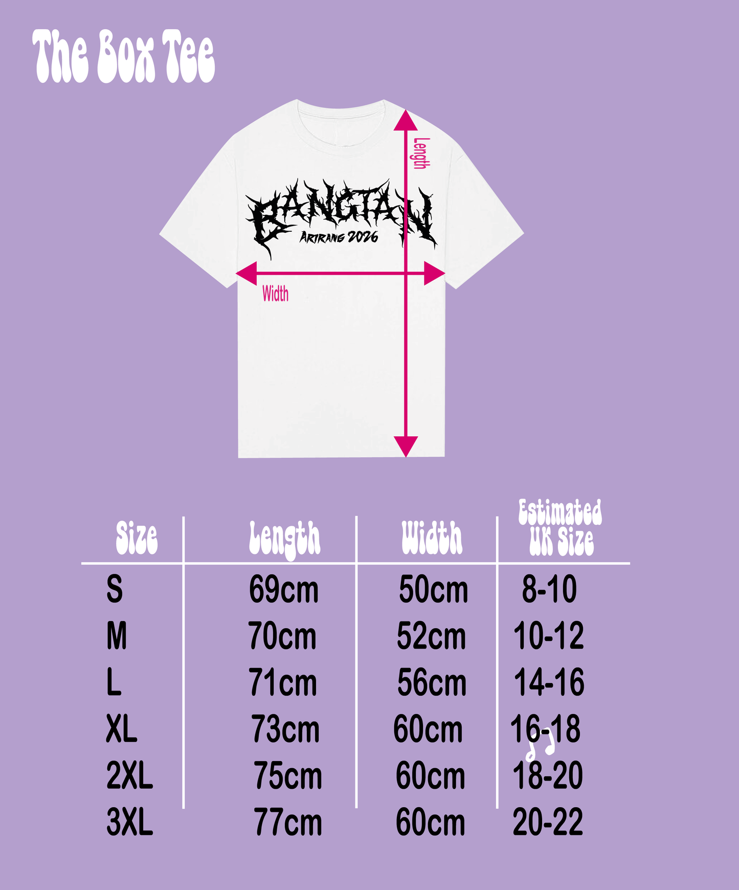 The Ararang BTS ROCK Box fit T-shirt *preorder*