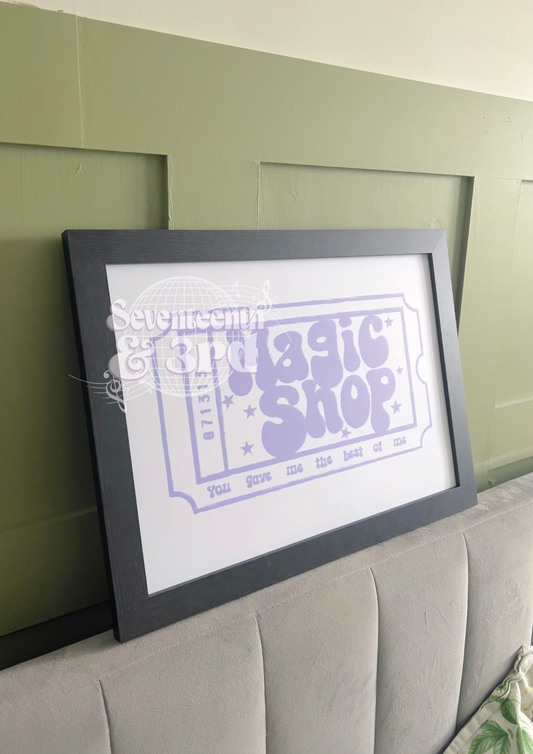 "Magic Shop" inspired Ticket art print
