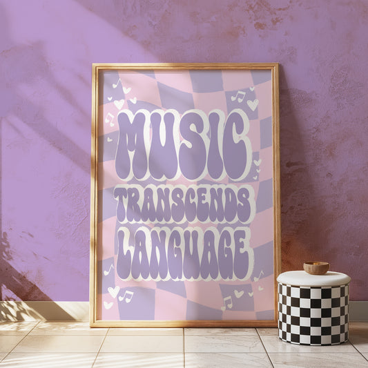"Music transcends Language" Art Print