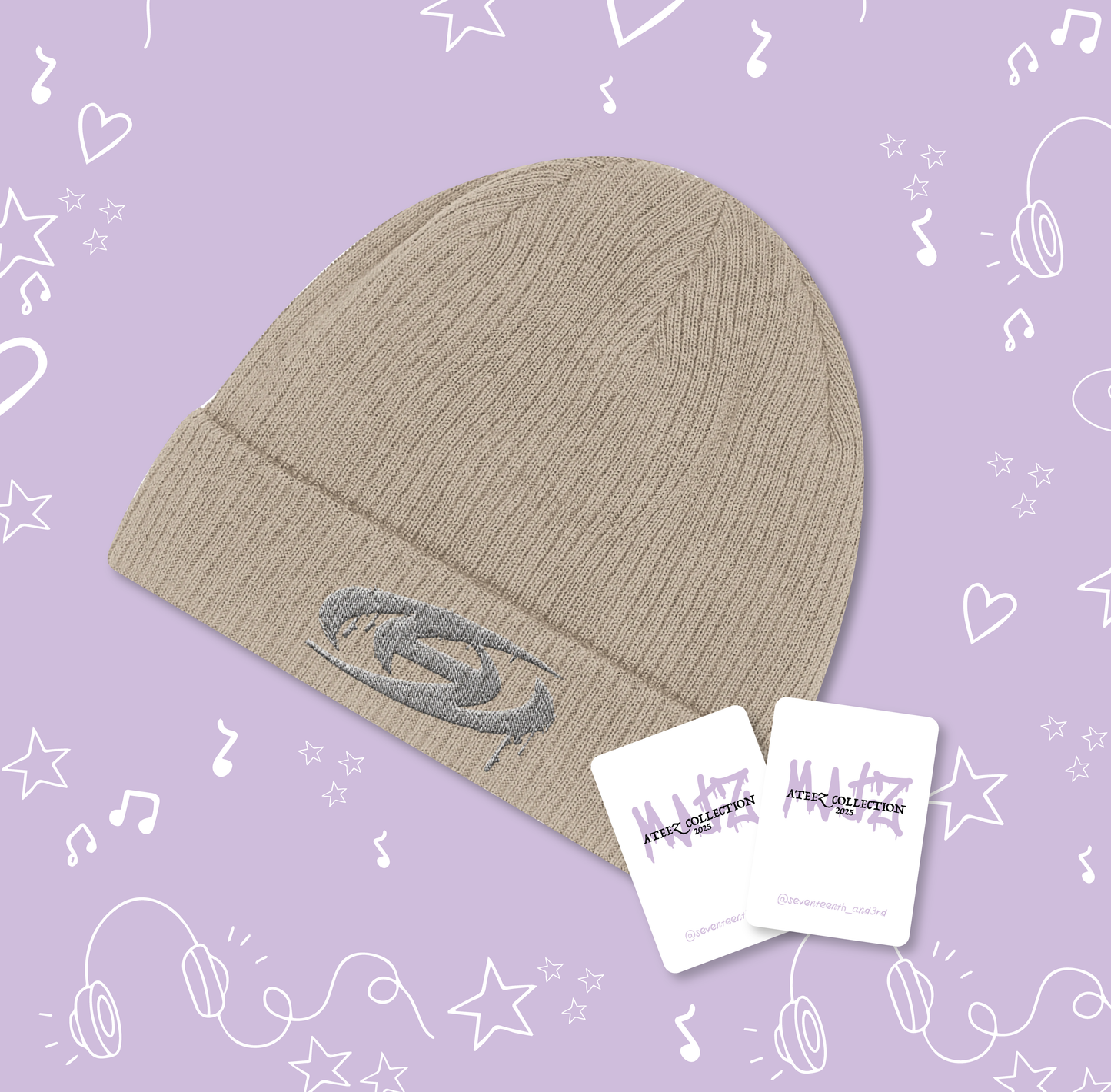 ATZ Inspired embroidery beanie hat