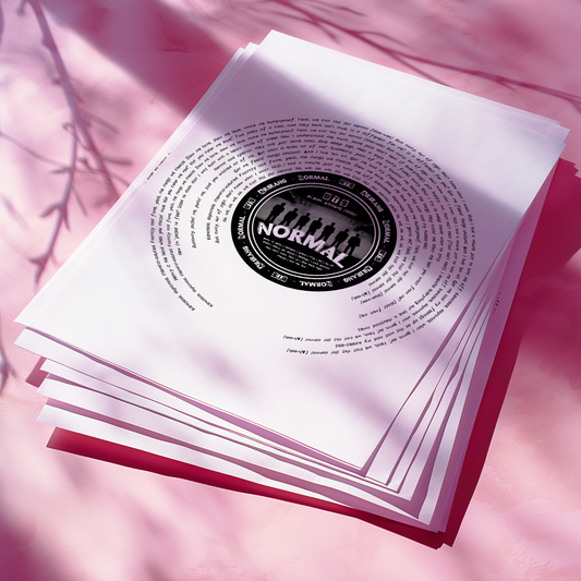 BTS "NORMAL" lyric inspired print