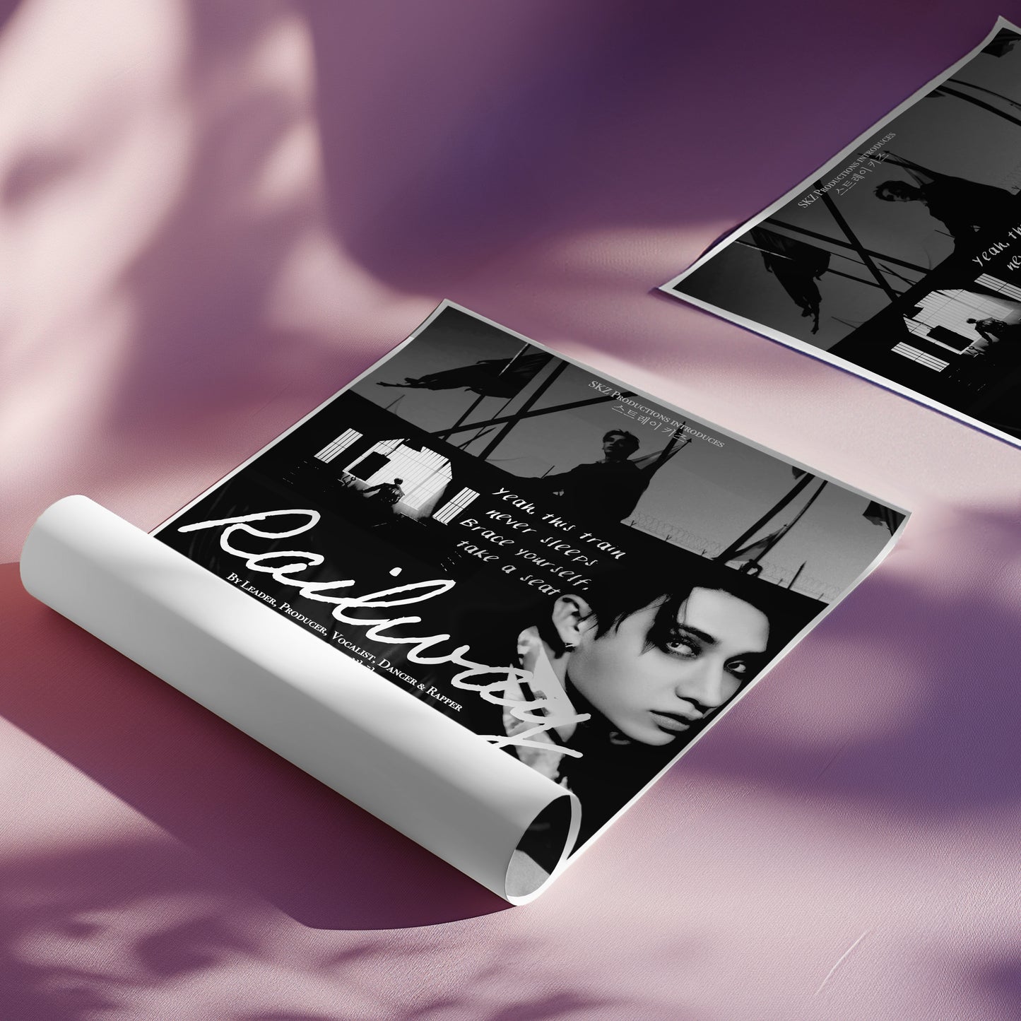 "Railway" Bangchan SKZ Movie inspired poster